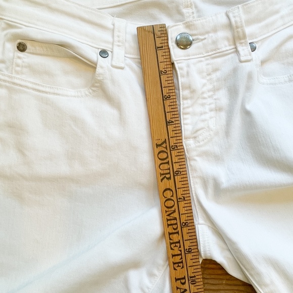 Eileen Fisher White Skinny Ankle Jeans - Picture 7 of 13